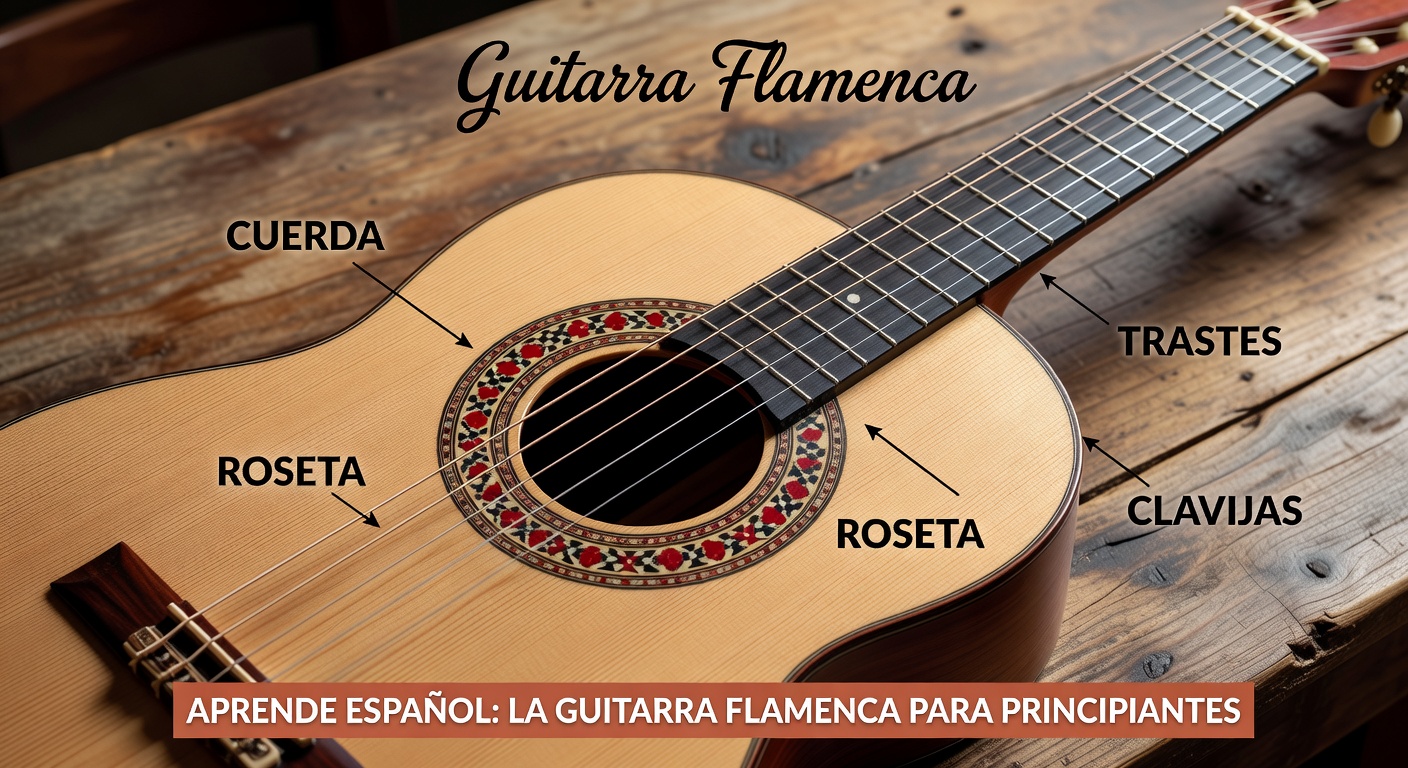 Guitarra flamenca española