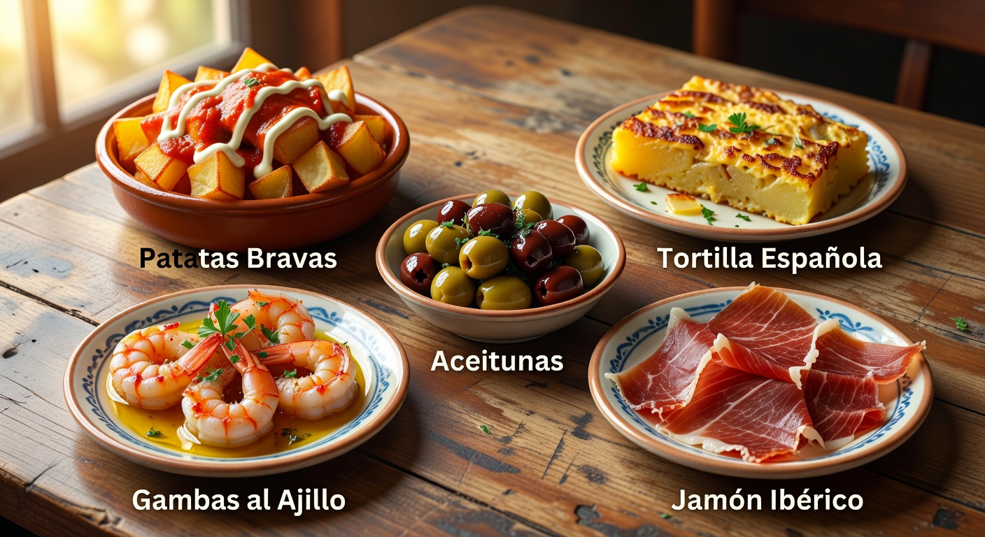 Variedad de tapas españolas