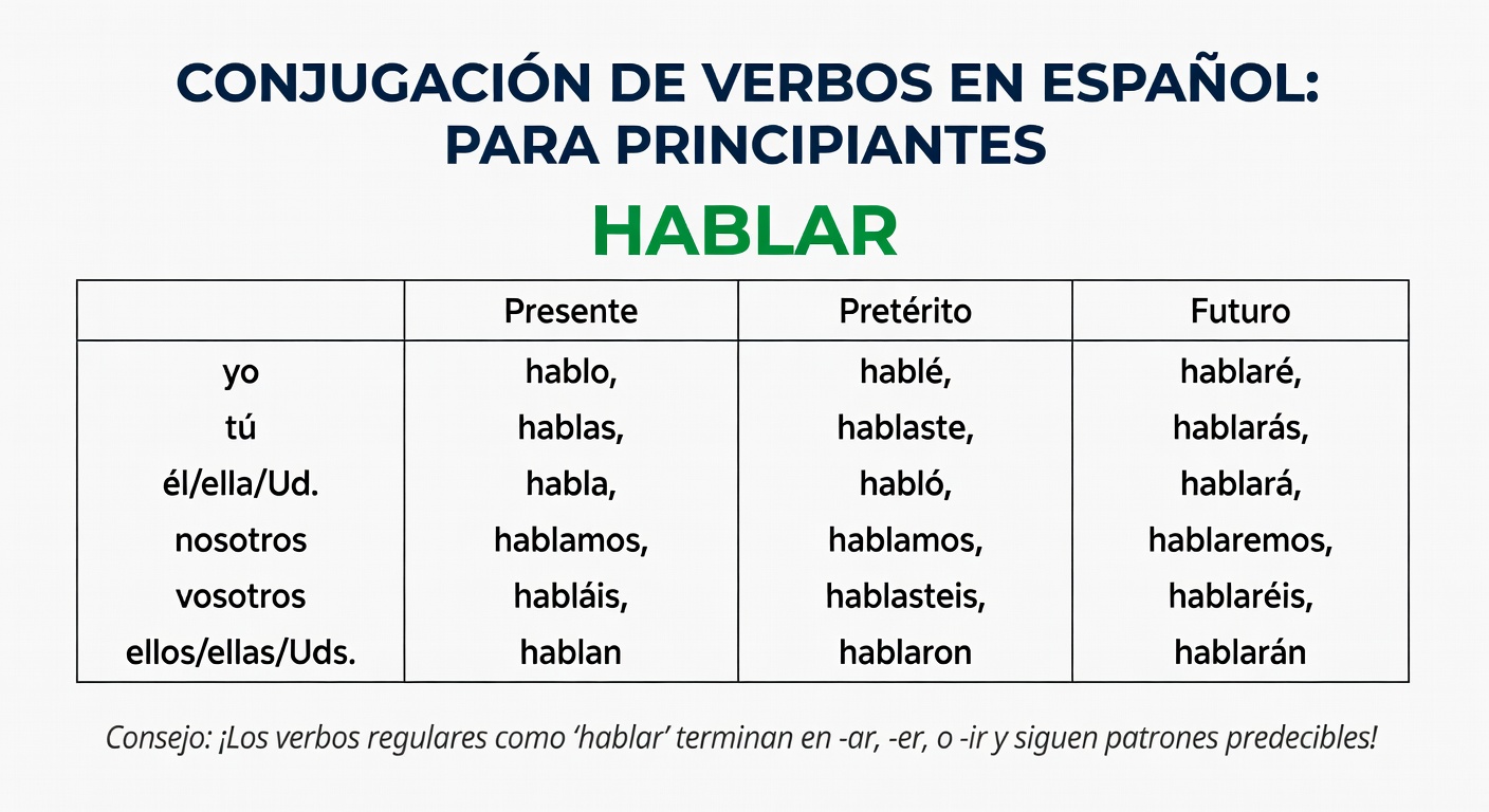 Conjugación de verbos en español